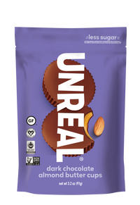 UNREAL - Dark Chocolate Almond Butter Cups (Case of 6 Bags, 6 Cups per Bag - 36 Cups)