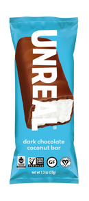 UNREAL - Dark Chocolate Coconut Bars, Full Size (Caddy of 12 Bars, 1.3 oz each)