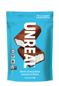 UNREAL - Dark Chocolate Coconut Bars (Case of 6 Bags, 8 Bars per Bag - 48 Bars)