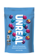 UNREAL - Dark Chocolate Peanut Gems (Case of 6 Bags, 5 oz each)