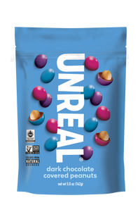 UNREAL - Dark Chocolate Peanut Gems (Case of 6 Bags, 5 oz each)