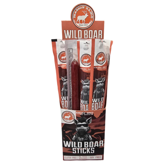 Pearson Ranch Wild Boar Single Snack Stick - 24 Count Caddy