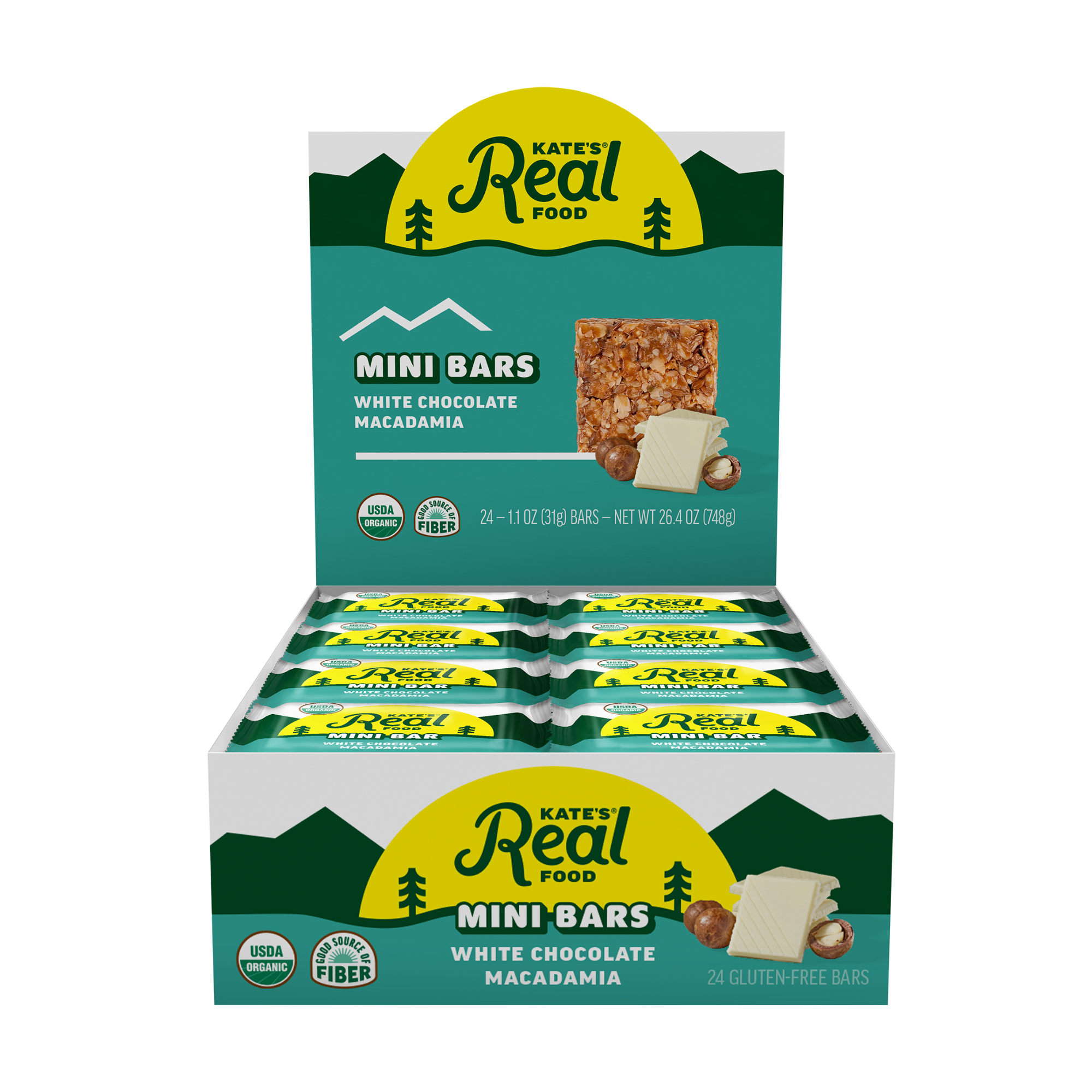 White Chocolate Macadamia Mini Bars