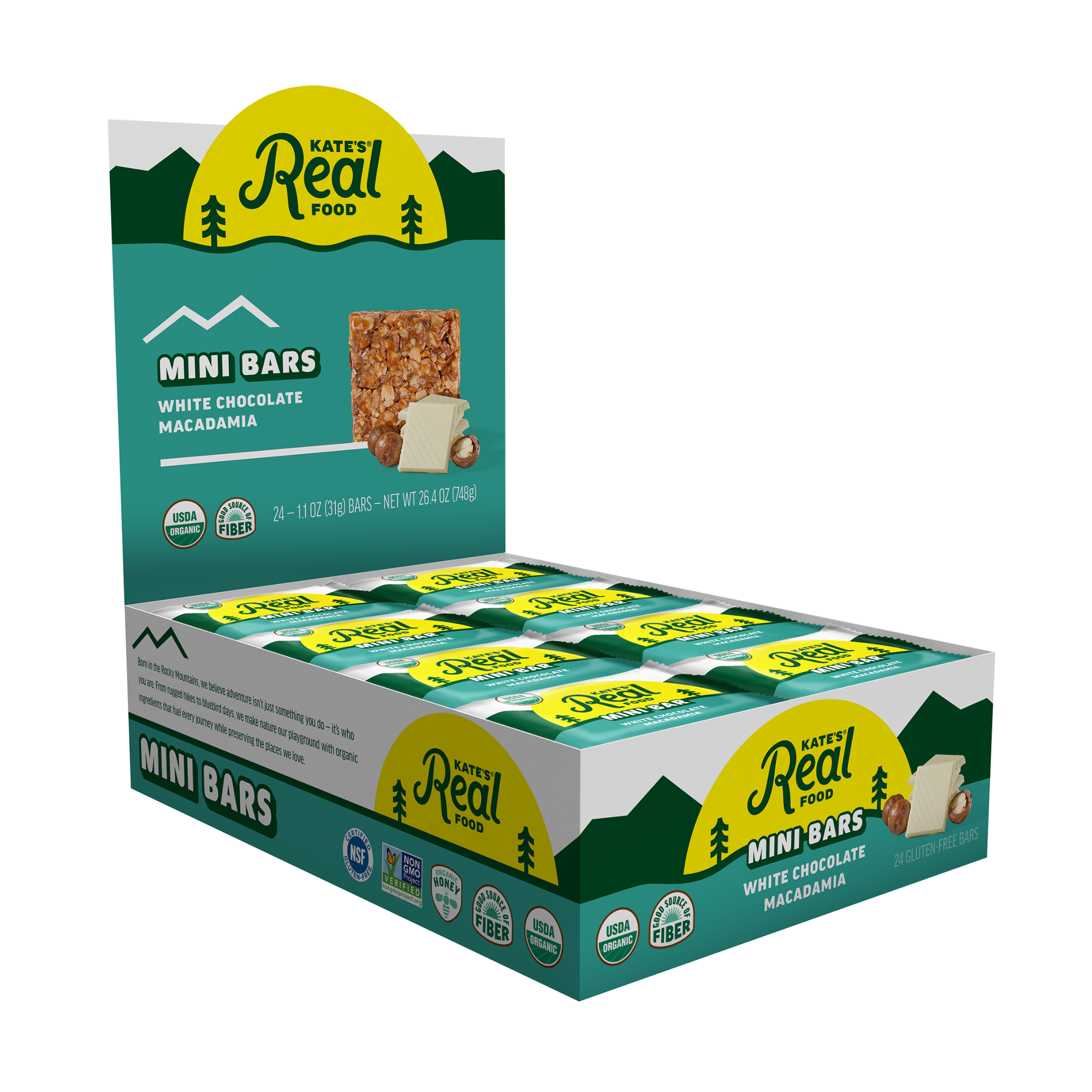 White Chocolate Macadamia Mini Bars