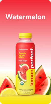 Lemon Perfect Watermelon, Flavored Lemon Water, Organic, Zero Sugar, 15.2 fl oz Bottles (12-Pack)