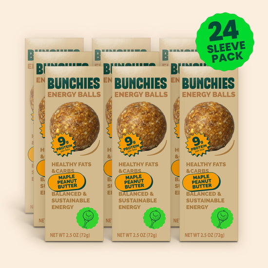 BUNCHIES Energy Balls – Maple Peanut Butter (24 sleeves of 3)