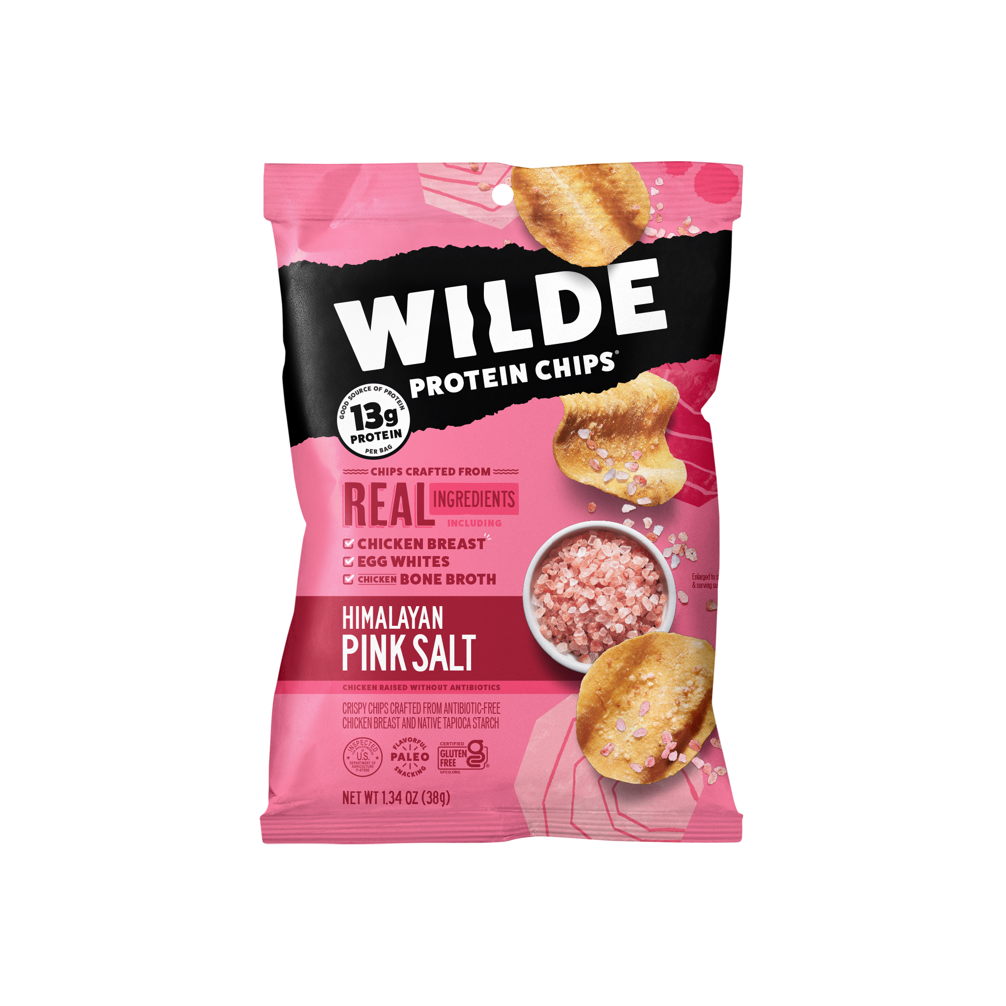 WILDE Himalayan Pink Salt Protein Chips 1.34oz (8ct)