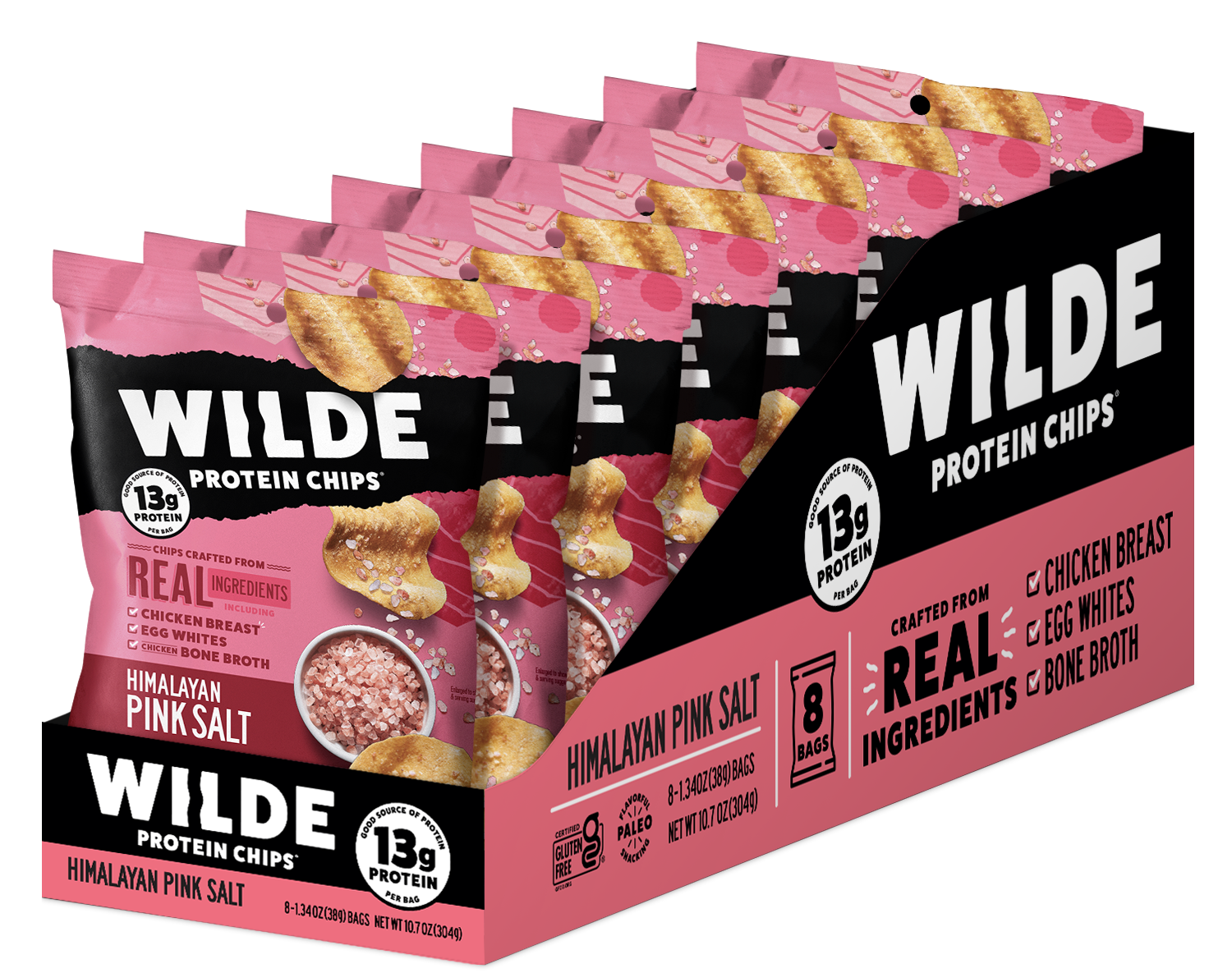 WILDE Himalayan Pink Salt Protein Chips 1.34oz (8ct)
