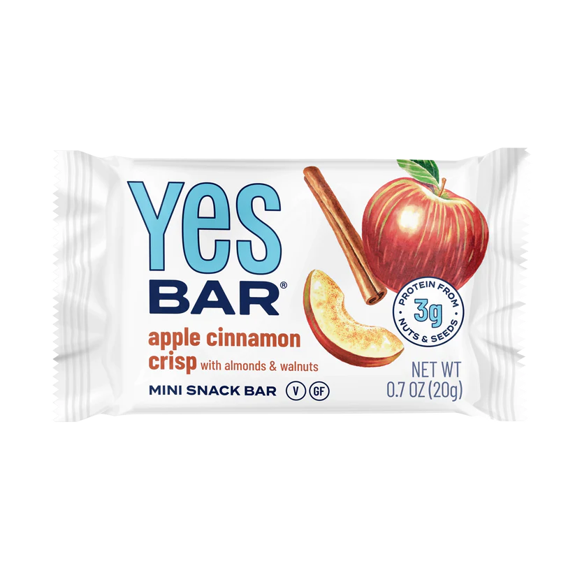 YES BAR Apple Cinnamon Crisp 0.7oz MINIS (60 Pack)