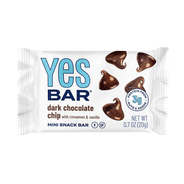 YES BAR Dark Chocolate Chip 0.7oz MINIS (60 Pack)