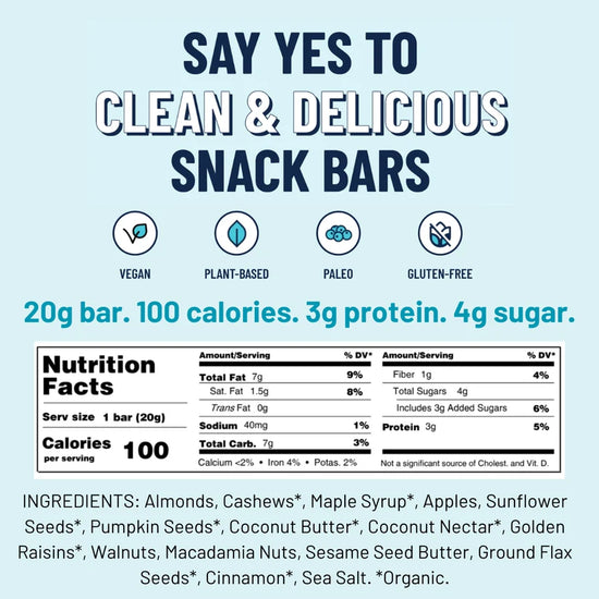 YES BAR Apple Cinnamon Crisp 0.7oz MINIS (60 Pack)
