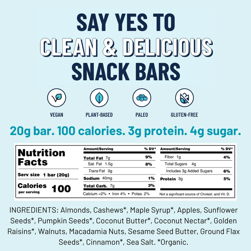 YES BAR Apple Cinnamon Crisp 0.7oz MINIS (60 Pack)