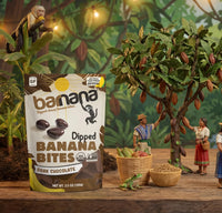(100g, 12 Pack) Organic CHOCOLATE Banana Bites