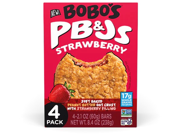 Bobos Strawberry PB&J Oat Snacks (24 Count)