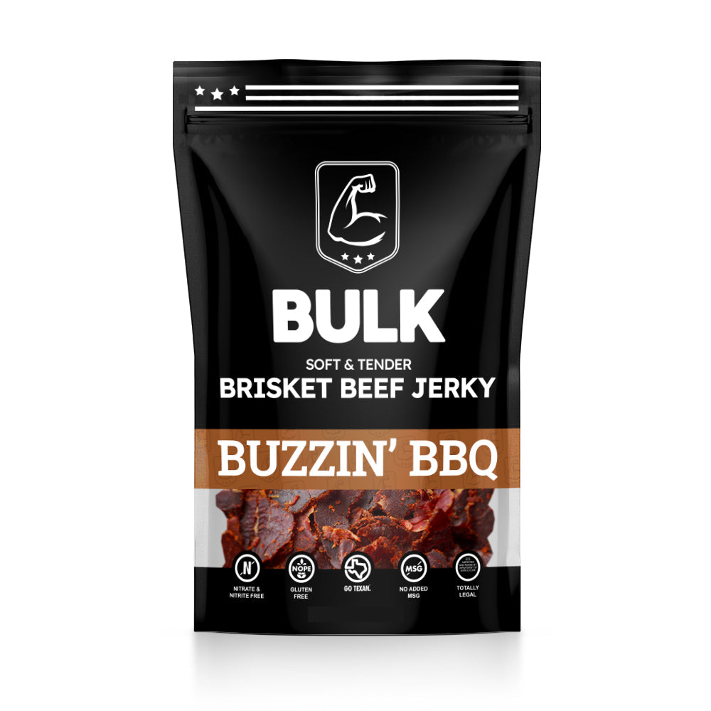 BULK All-Natural Buzzin' BBQ Brisket Jerky (Bulk sizes available)
