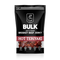 BULK All-Natural Hot Teriyaki Brisket Jerky (Bulk sizes available)