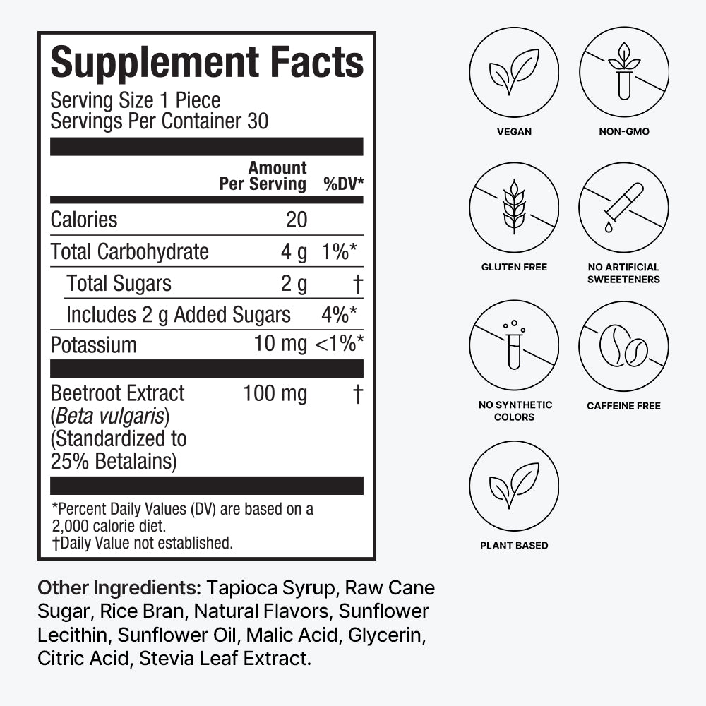 Humann SuperBeets® CardiO2 Energy Chews