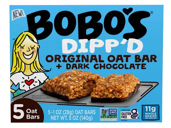 Bobos Dipp'd Original Oat Bar + Dark Chocolate (30 Pack)