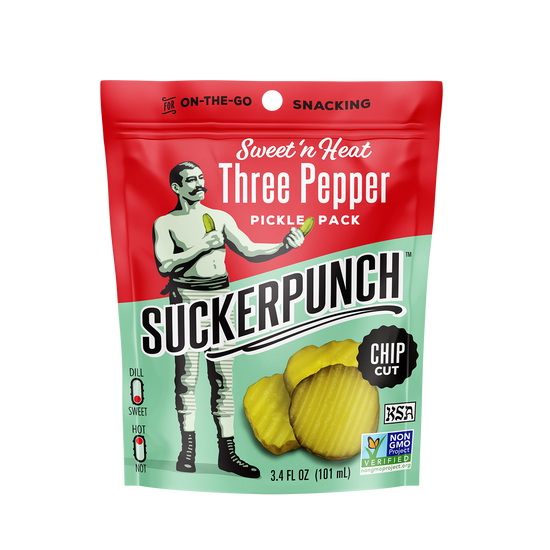 SuckerPunch Sweet 'n Heat 3-Pepper Snack Pack Wholesale PSC (12 Pack)