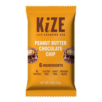 Kize Peanut Butter Chocolate Chip, Protein Snack Bar, 1.5oz, 20 bars