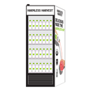 Harmless Harvest Biggie Small full-height glass door cooler holding 120 x 16oz coconut water bottles