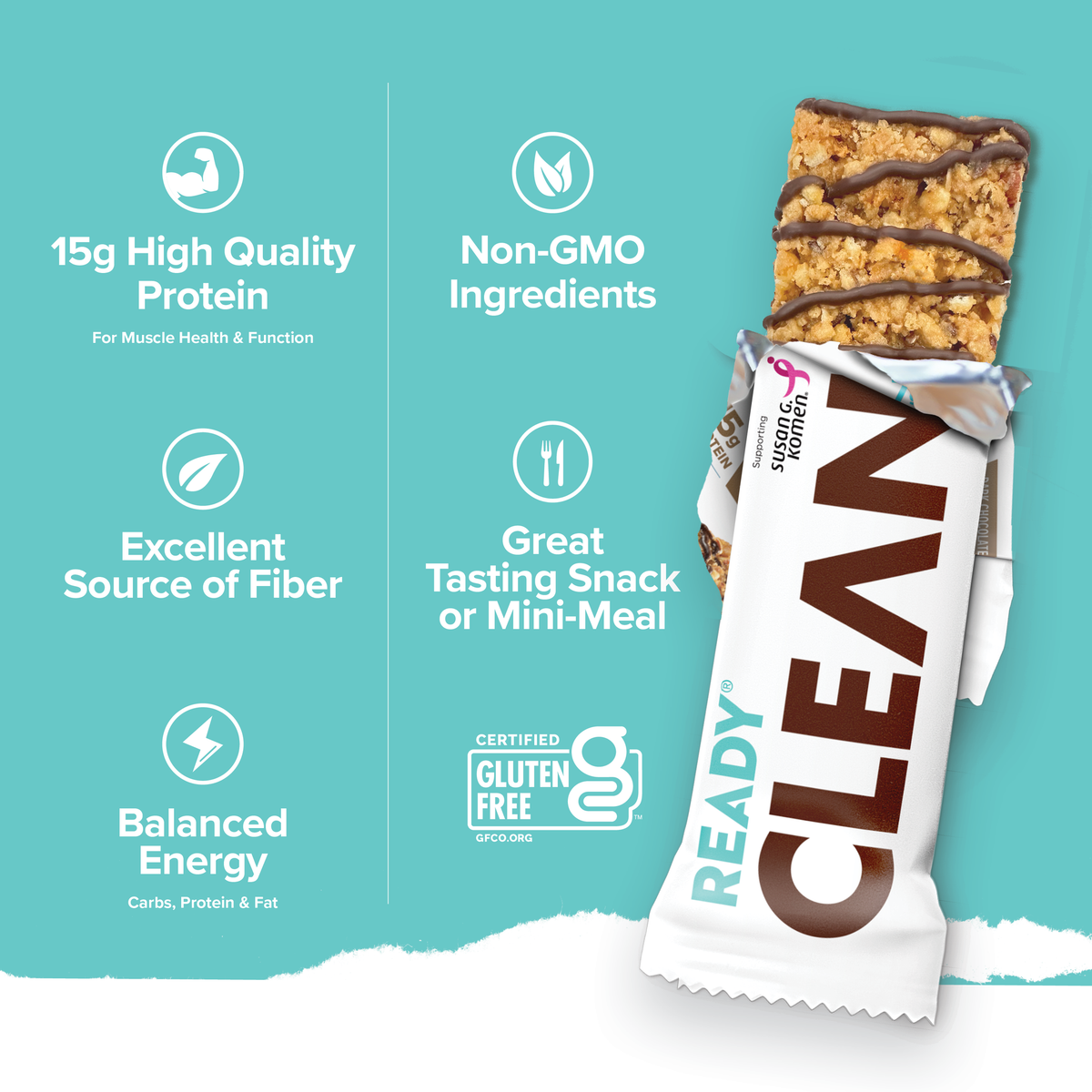 Ready Clean Protein Bar - Dark Chocolate Coconut Almond