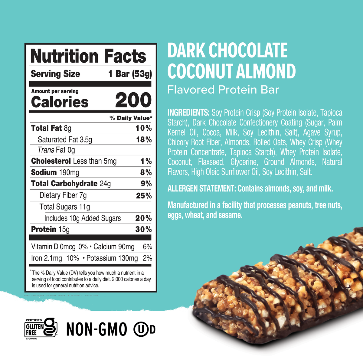 Ready Clean Protein Bar - Dark Chocolate Coconut Almond