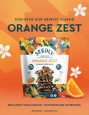 SEEDLY, Orange Zest, Dark Chocolate Bark, 3.6