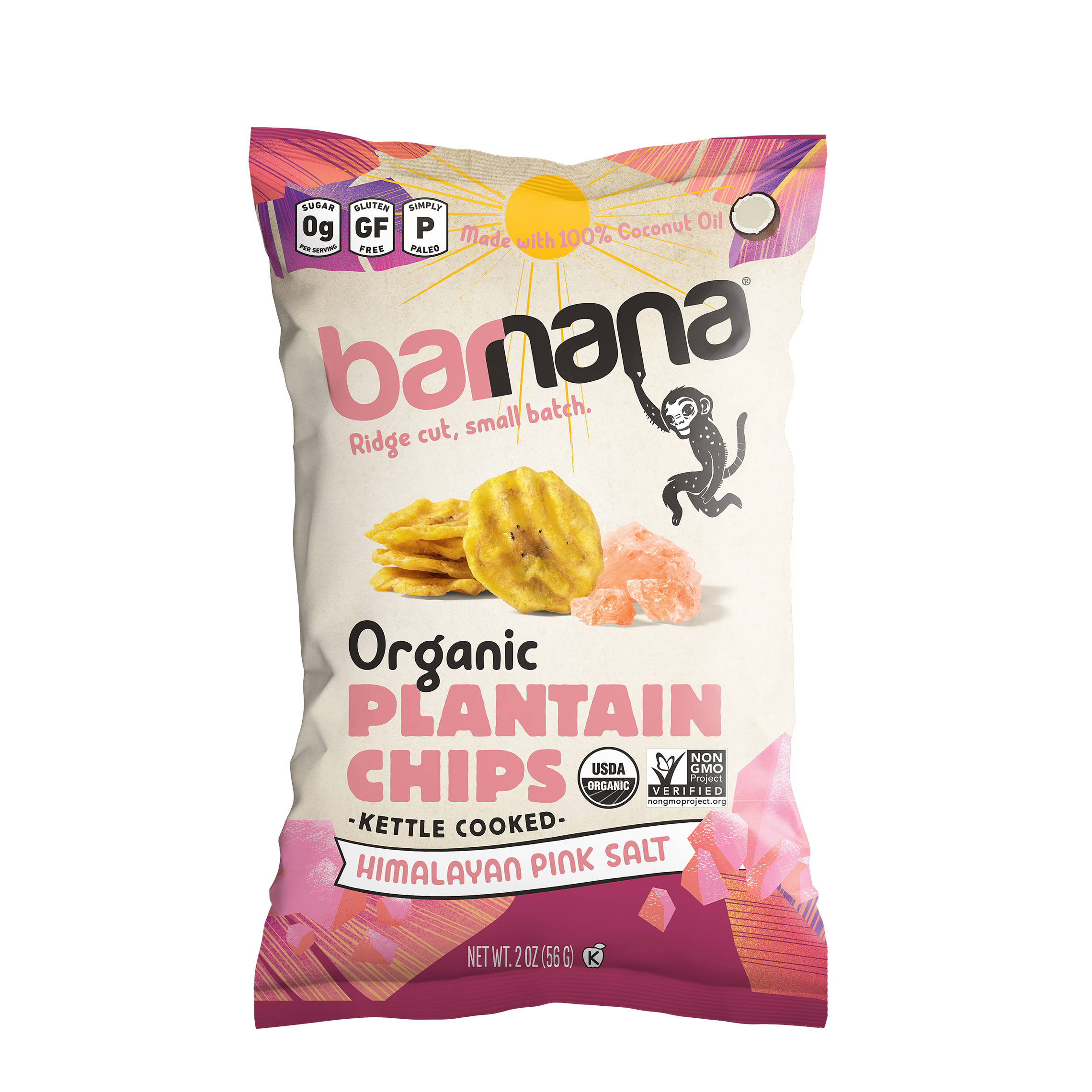 (6 Pack) Pink Salt Plantain Chips 2oz.