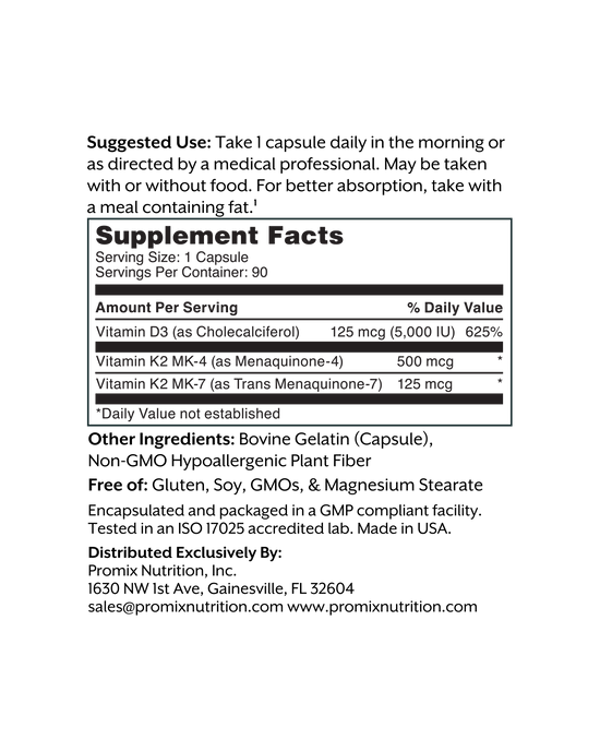 Promix - D3 (5,000 IU) + K2