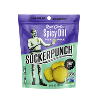 SuckerPunch Spicy Dill Pickle Chips Box - 180 Packs