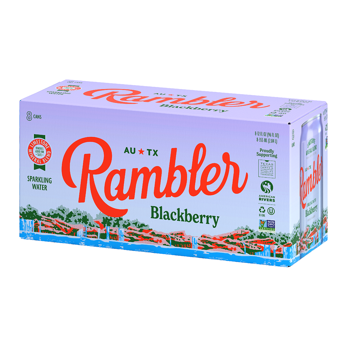 Blackberry Sparkling Water 8 Pack