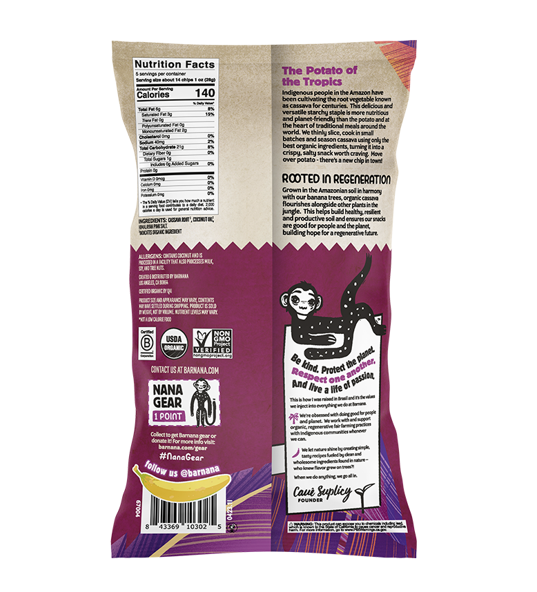 (6 Pack) Pink Salt Cassava Chips 5oz.