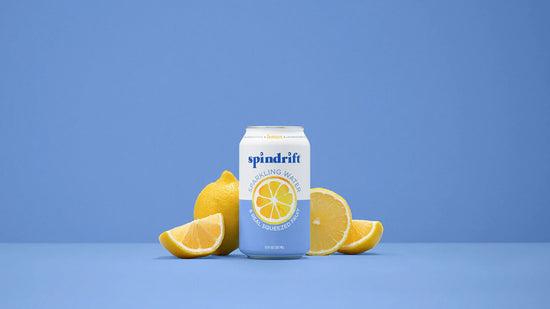 Spindrift Sparkling Water, Lemon Flavored, Made with Real Squeezed Fruit (24 Pack)