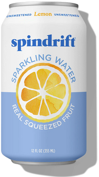 Spindrift Sparkling Water, Lemon Flavored, Made with Real Squeezed Fruit (24 Pack)