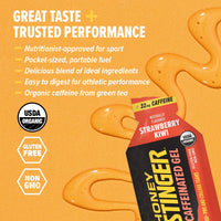 Strawberry Kiwi Caffeinated Energy Gel Box of 24