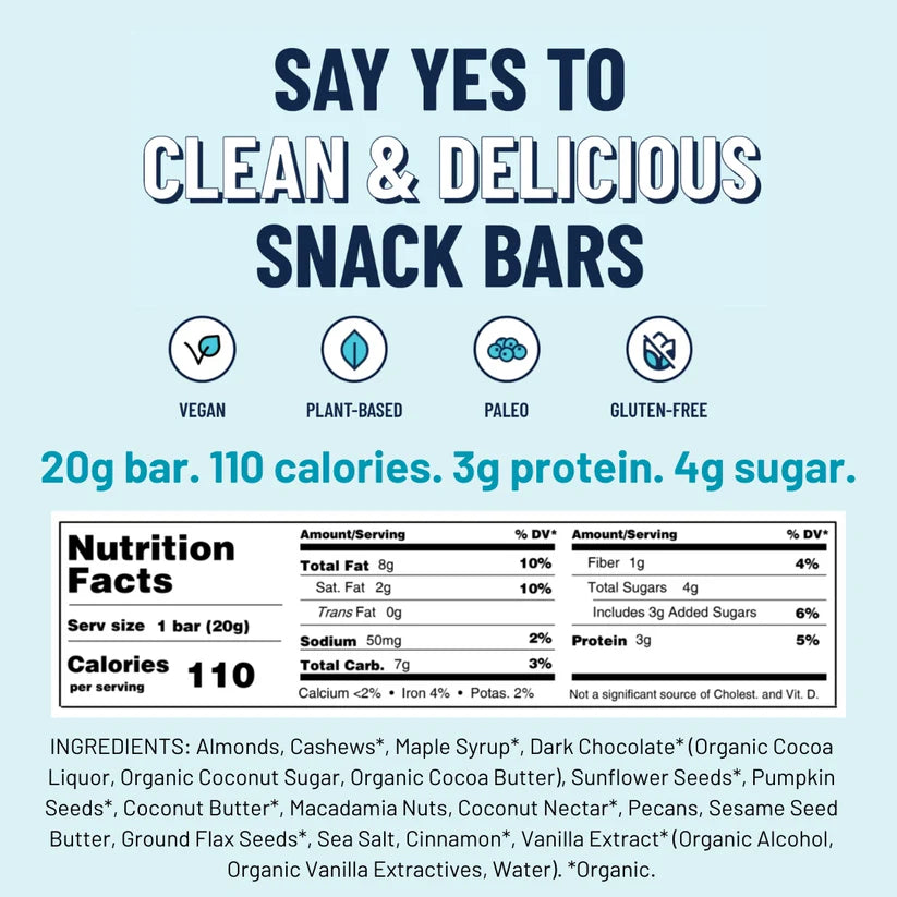 YES BAR Dark Chocolate Chip 0.7oz MINIS (60 Pack)