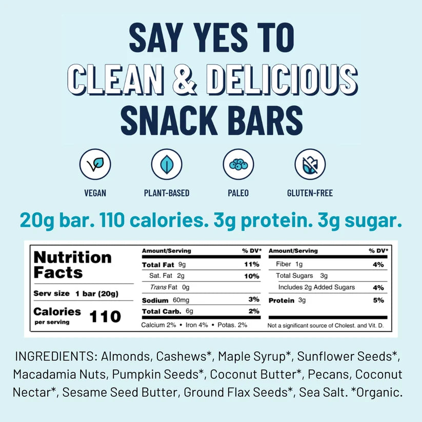 YES BAR Salted Maple Pecan .7oz MINIS (60 Pack)